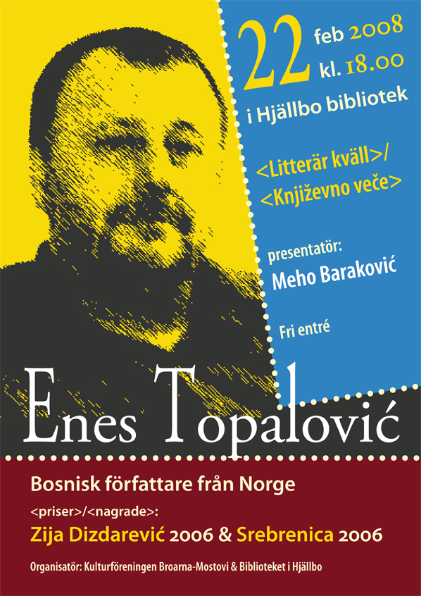 Litterär kväll: Enes Topalović [bakåt]