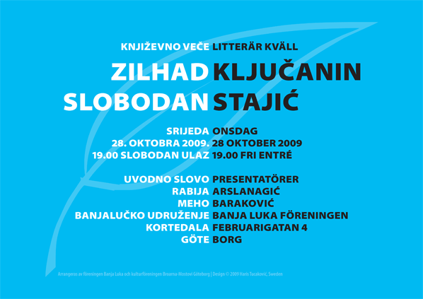 Litterär kväll: Zilhad Ključanin & Slobodan Stajić [bakåt]